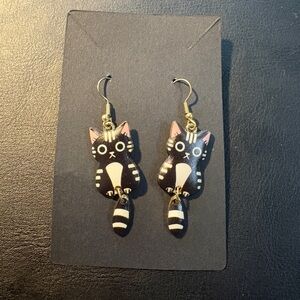 Cute Black Cat Earrings